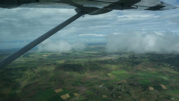 Ausblick aus dem Flugzeug