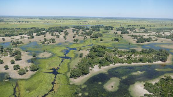 Botswana Okavango Delta Luftbild