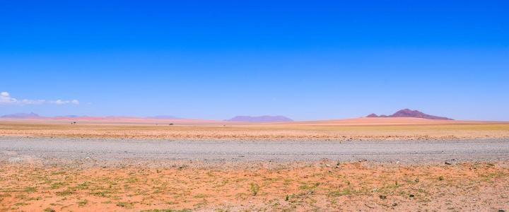 Namibia Roter Sand unter blauem Himmel Landschaft Afrika