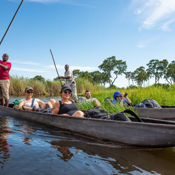 Botswana Okavango Delta - Bootsfahrt